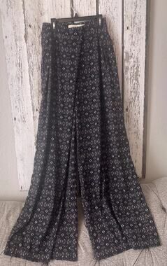 Isabel Garcia Abstract Geometric Geo Print Wide Leg Flowy Pants Size SM